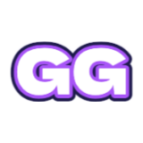 Example text sticker reading “GG” in the Gaming RGB style