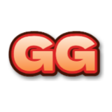 Example text sticker reading “GG” in the Blaze style