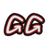 Example text sticker reading “GG” in the Horror style
