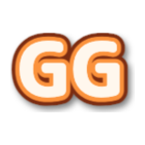 Example text sticker reading “GG” in the Bouncy style