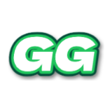 Example text sticker reading “GG” in the Party style